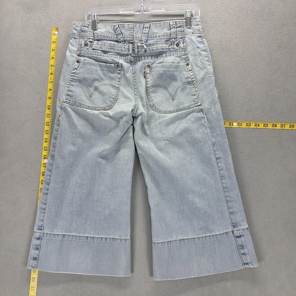 Vintage Levis Engineered Jeans Womens Blue Wide Leg Baggy Buckle Back Fits 30x19